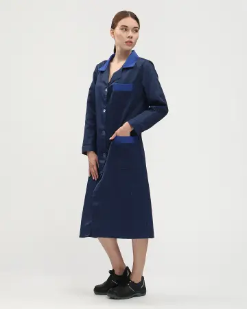 Халат ТЕХНОЛОГ женский (т.синий/васильковый)