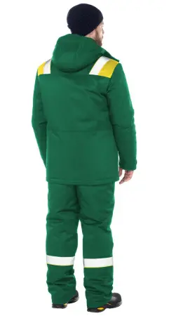 Костюм АНКЕР зимний с ПК (зеленый/желтый)