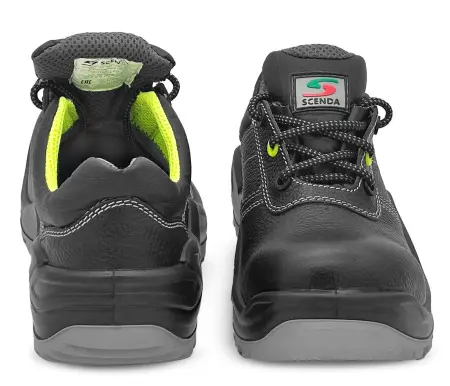 Полуботинки НЕОН ПУ/ТПУ кожаные с КП (черный)