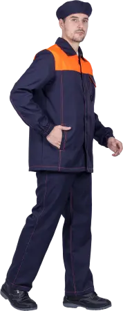 Костюм ХИМОС противокислотный (т.синий/оранжевый)