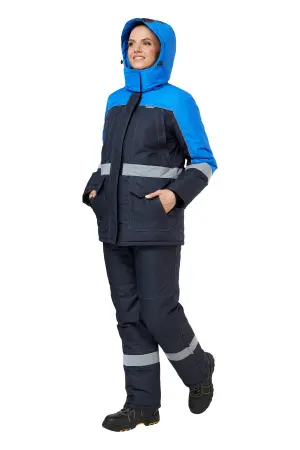 Костюм СУНТАР зимний женский с БР (т.синий/василек)