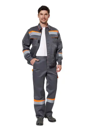 Костюм КОМФОРТ 1 с БР (серый/оранжевый)