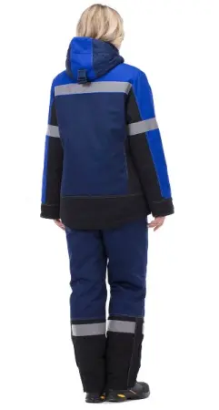 Костюм ВИВАТ женский зиминий с ПК (синий/васильковый/черный)