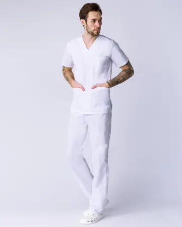 Костюм хирурга с БР (белый) мужские медицинские