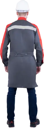 Халат РОУД (серый/красный)