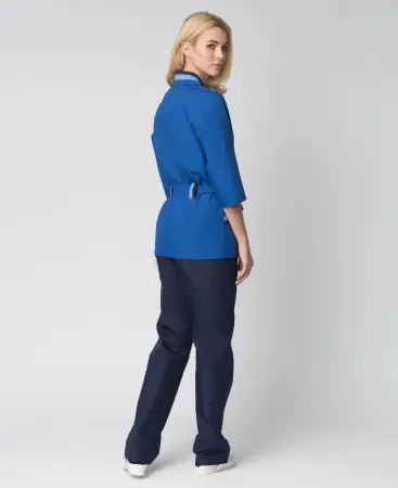 Костюм ЛИРА женский с БР (васильковый/т.синий)