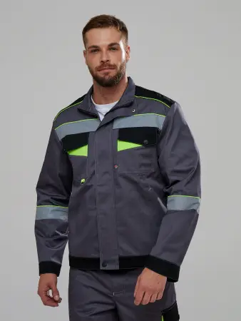 Костюм ХОВАРД-2 IMP с ПК (т.серый/черный/лимонный)