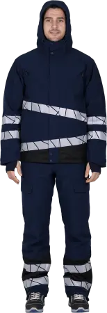 Куртка ACTIVE утепленная (синий/черный)