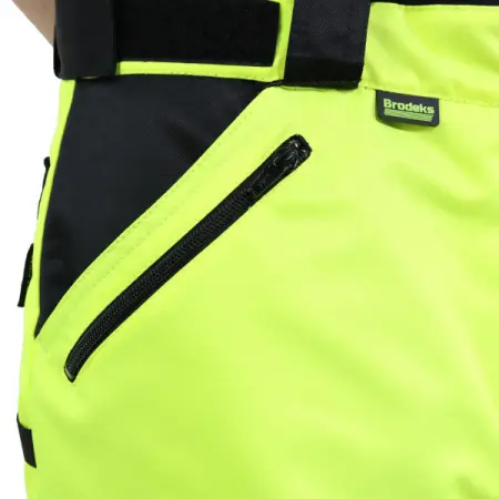 Брюки BRODEKS KW 308 зимний (черный/желтый)