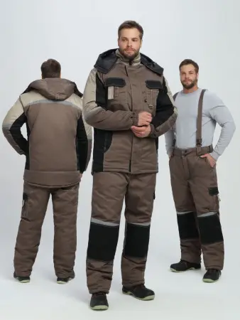 Костюм МЕГА IMP зимний с БР (коричневый/черный/бежевый)