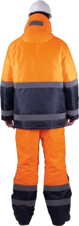 Костюм БРАЙТ зимний с ПК (оранжевый/синий)