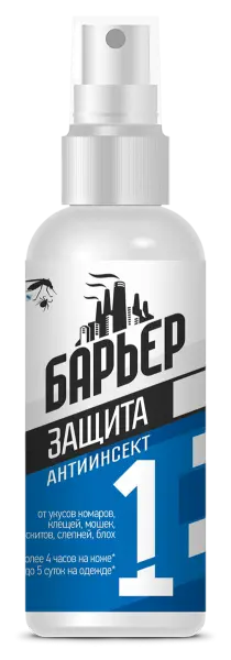 Антиинсект БАРЬЕР от укусов кровососущих насекомых и клещей 100 мл