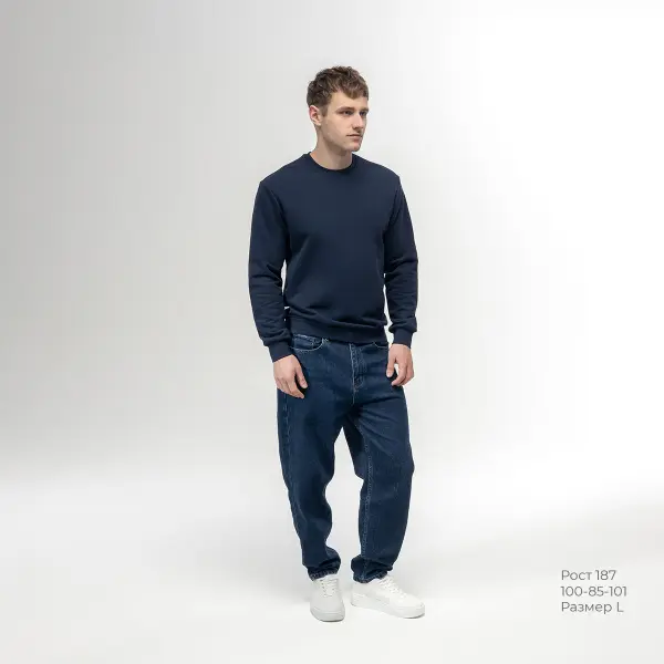 Толстовка REDFORT 355 петля-диагональ (т.синий)