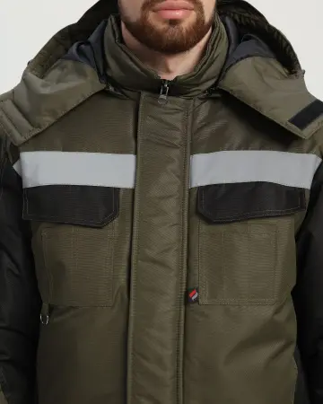 Костюм ВЕКТРОН-2 СОП зимний с ПК (хаки/черный) Костюм ВЕКТРОН-2 СОП зимний с ПК (хаки/черный)