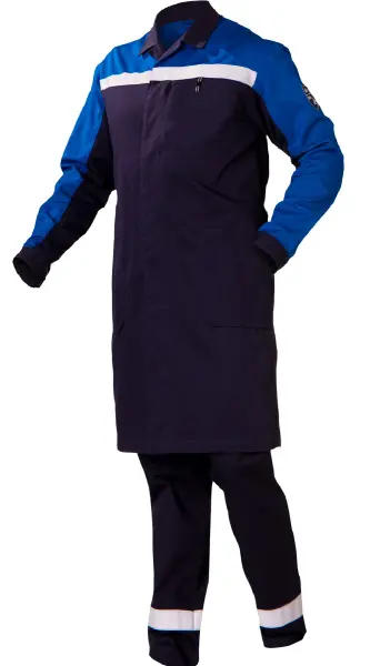 Халат СПЕЦ-АНТИСТАТ (т.синий/васильковый)