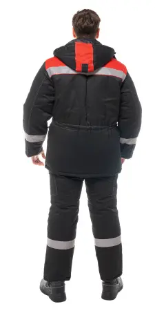 Костюм АНТЕЙ зимний с ПК (черный/красный)