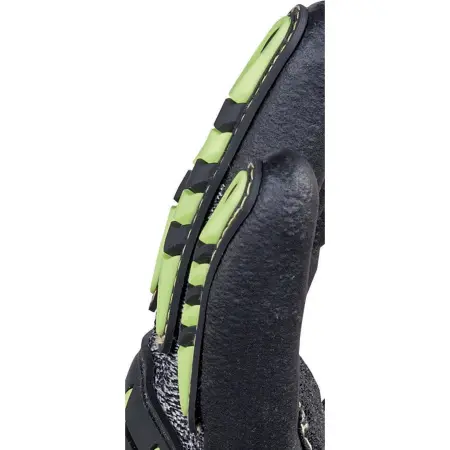 Перчатки трикотажные EOS NOCUT VV910 порезостойкие с нитриловым покрытием (желтый/серый/черный)