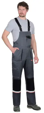 Полукомбинезон СИРИУС-РОДОС (т.серый/черный)