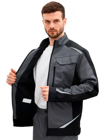 Куртка RONTA KR271 (т.серый/черный)