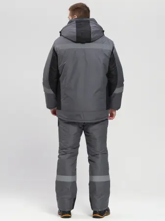 Костюм ВЕКТРОН-2 СОП зимний с ПК (т.серый/черный)