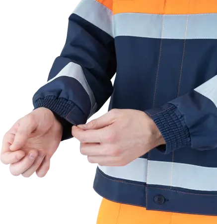 Костюм БРАЙТ сигнальный с ПК (оранжевый/синий)