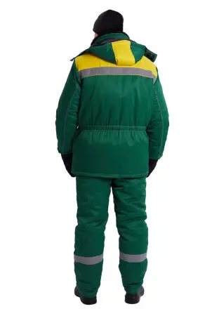 Костюм ВЬЮГА зимний с ПК (т.зелёный/жёлтый)