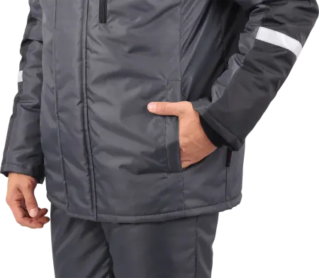 Костюм РОУД зимний с ПК (т.серый/черный)