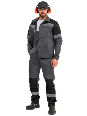Костюм RONTA KS812 с ПК (т.серый/черный)