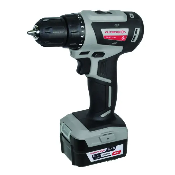 Аккумуляторная дрель-шуруповерт ИНТЕРСКОЛ ДА-10/14,4В 38 МиниМАКС 708.2.2.70 14.4В 38Нм 2х2А/ч Аккумуляторная дрель-шуруповерт ИНТЕРСКОЛ ДА-10/14,4В 38 МиниМАКС 708.2.2.70 14.4В 38Нм 2х2А/ч