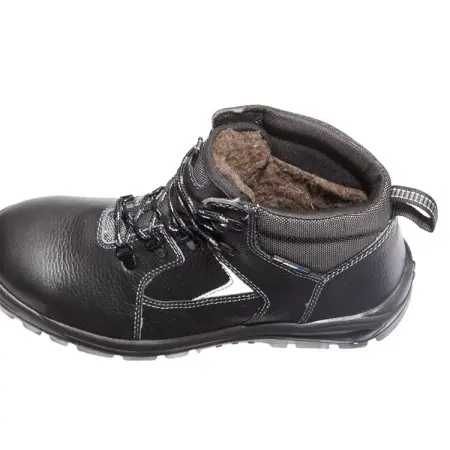 Ботинки КОРВЕТ-2 ПУ/ТПУ шерст.мех с МП (черный/серый)