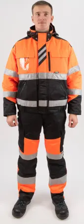 Зимние сигнальные брюки на подтяжках Dimex 6022