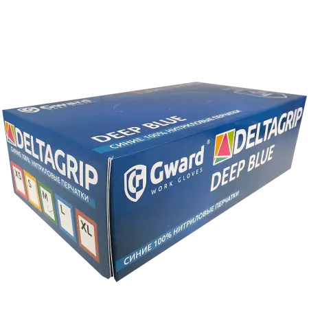 Перчатки DELTAGRIP Deep Blue нитриловые неопудренные (синий) ОТГРУЗКА КРАТНО 50 ПАР.