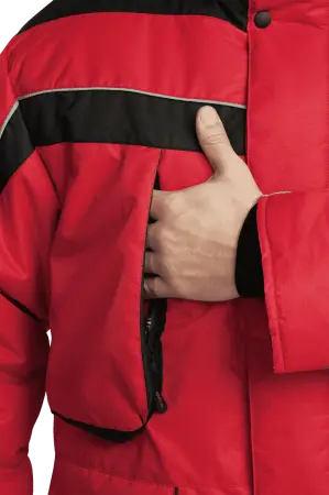 Куртка ДИКСОН зимняя (красный/чёрный)