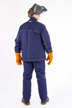 Костюм сварщика ВОЛАТ с БР утепленный 2 класс (синий)