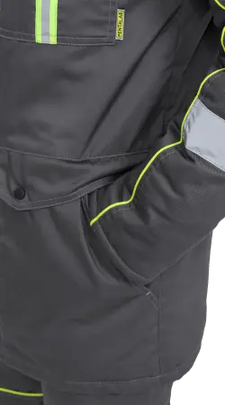 Костюм RONTA KS580 зимний с ПК (т.серый/черный/лайм)