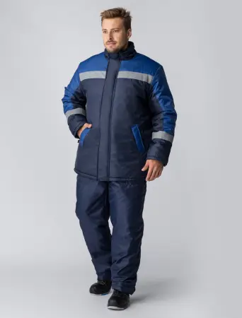 Куртка СТАНДАРТ зимняя (т.синий/васильковый)