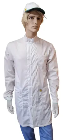 Халат EZ-М-156-K антистатический (белый)