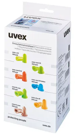 Беруши UVEX ИКС-ФИТ одноразовые для диспенсера (лайм)