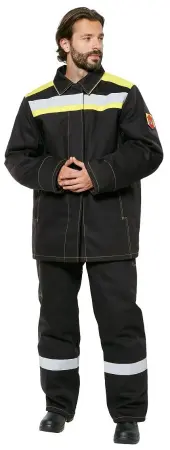 Костюм сварщика ФАЙМЕР 2 зимний с БР (черный/желтый)