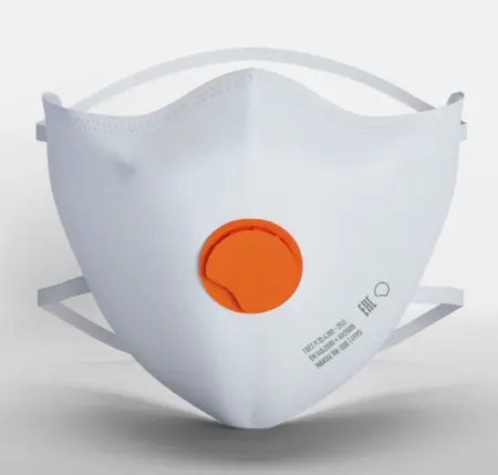 Респиратор RB-200 WHITE/ORANGE с клапаном (белый/оранжевый)