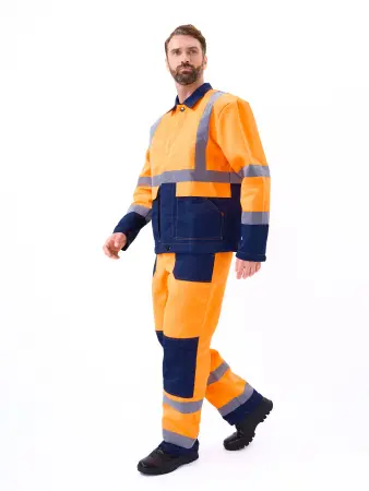 Костюм СКАНДИН с ПК (оранжевый/т.синий)