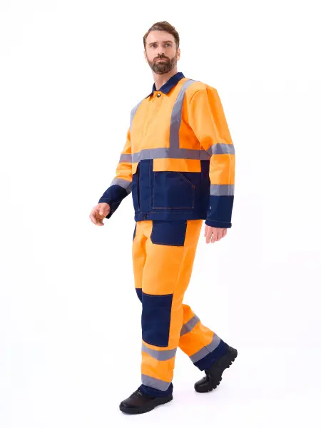 Костюм СКАНДИН с ПК (оранжевый/т.синий)