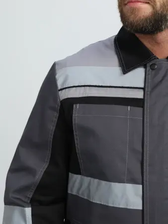 Костюм ВИВАТ-2 ПРЕМИУМ CH МВО с ПК (т.серый/черный/св.серый)