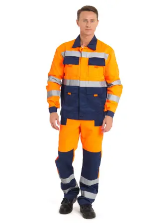 Костюм ЗАРНИЦА СОП с ПК (оранжевый/т.синий)