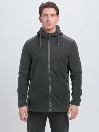 Куртка КЭМП флисовая с капюшоном (т.серый)