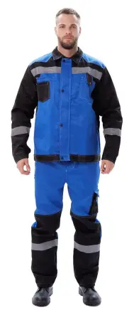 Костюм ВОЛГАРЬ с БР (василек/черный)