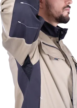 Куртка ТУРБО SAFETY (бежевый/т.серый) Куртка ТУРБО SAFETY (бежевый/т.серый)