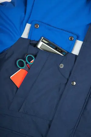 Костюм БАРРИК-2 СОП зимний с ПК (т.синий/васильковый)