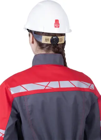 Куртка ХАЙ-ТЕК SAFETY женская (серый/чёрный/красный)