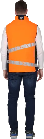 Жилет ACTIVE утепленный (оранжевый/синий)